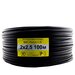 Силовой кабель ВВГ НГ LS 2x2,5 ГОСТ, Вологодский кабельный завод, (плоский, черный), 50 метров