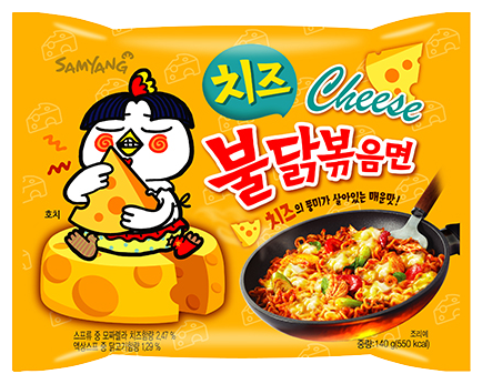 Samyang Лапша рамэн острая с курицей и вкусом сыра Hot chicken flavor ramen Cheese 3268