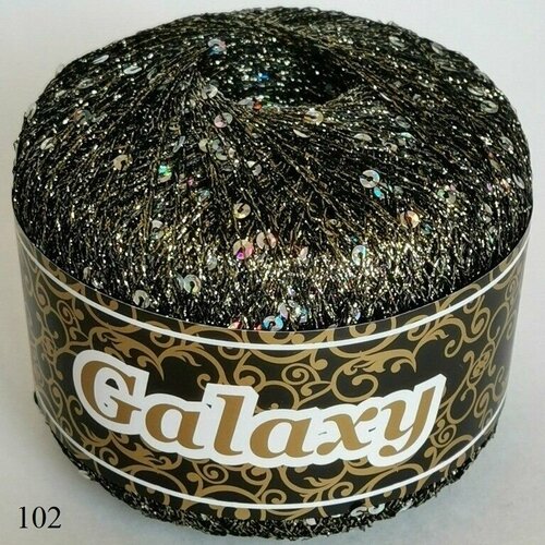 Пряжа Seam Galaxy Сеам Гэлэкси, 102 бронзовый, 75% полиэстер 25% пайетки, 25 г, 340 м, 1 моток.