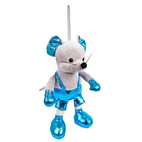 Мягкая игрушка ABtoys Мышка в синем костюме, 15 см, разноцветный