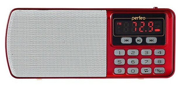 Perfeo Радиоприемник радиоприемник цифровой егерь FM+ 70-108МГц MP3 питание USB или BL5C красный i120-RED PF 5026