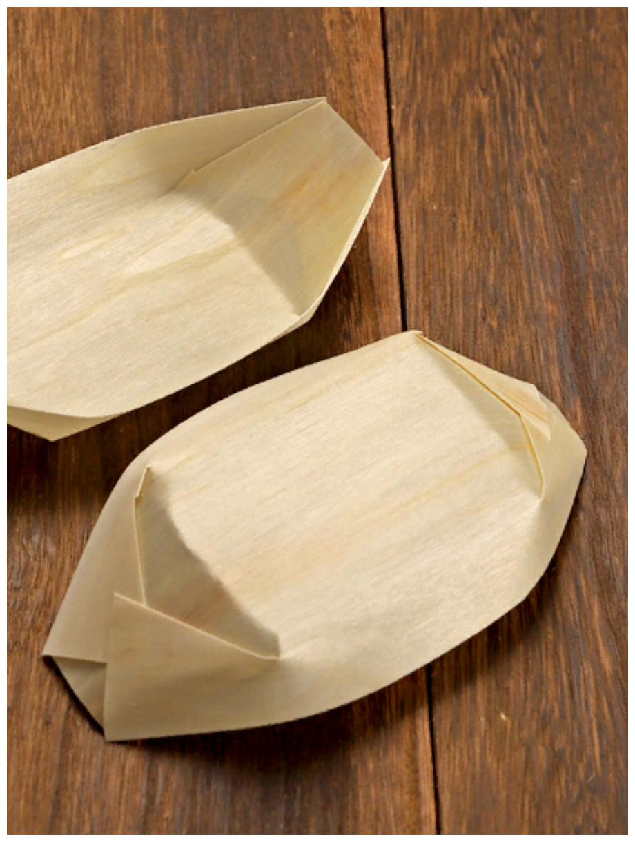 Форма для подачи канапе Лодка, материал бамбук, посуда для фуршета, посуда одноразовая бамбуковая для закусок, десертов, суши, фруктов CGPro - фотография № 5