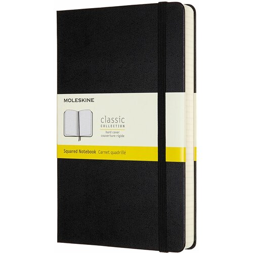 Блокнот MOLESKINE Classic Expended, 400стр, в клеточку, твердая обложка, черный [qp061exp]