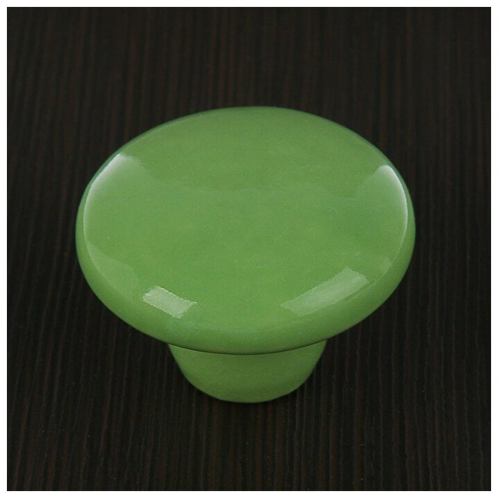 Ручка-кнопка Ceramics 002, керамическая, фисташковая - фотография № 3