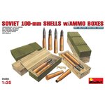 Сборная модель MINIART SOVIET 100-mm SHELLS w/AMMO BOXES 1:35 (35088) - изображение