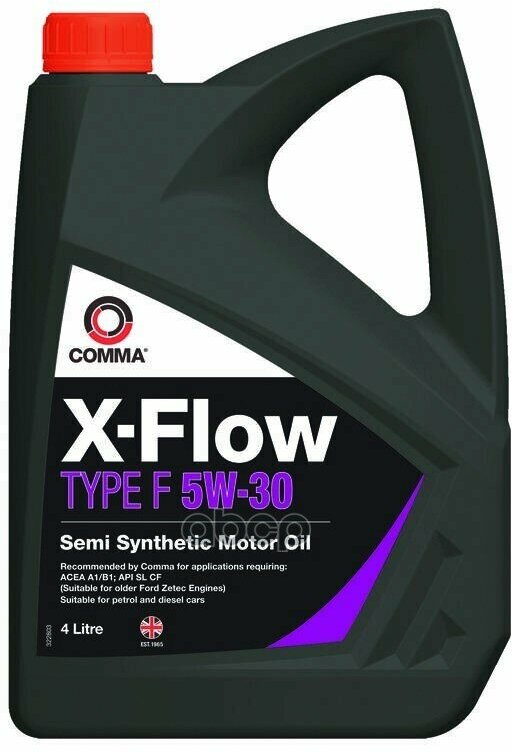 COMMA Comma 5W30 X-Flow Type F (4L)_Масло Моторное! Acea A5/B5, Api Sl/Cf, Ford Wss-M2c913-A(В)