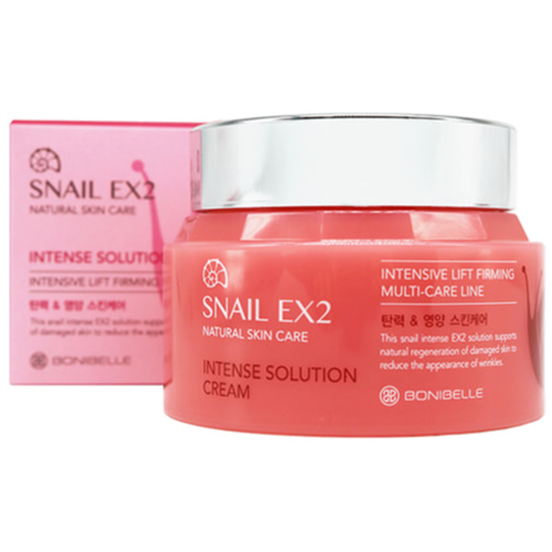 Bonibelle Snail EX2 Intense Solution Cream Интенсивный крем с муцином улитки, 80 мл омолаживающий крем с плацентой bonibelle placenta intense solution cream 80мл