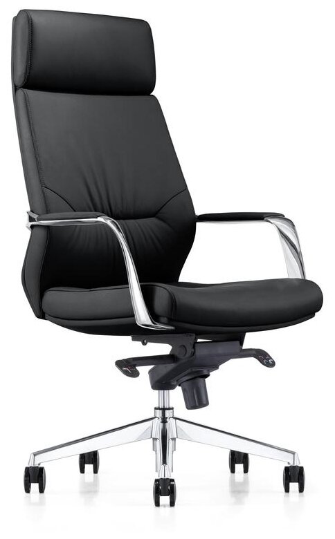 Кресло руководителя EASY CHAIR BN_Fc_EChair-570 МL кожа черная, хром