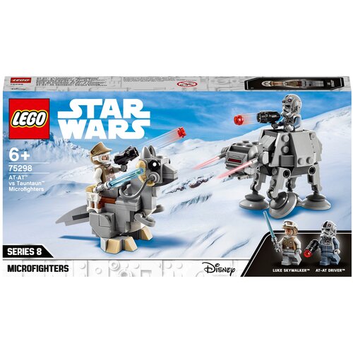 Конструктор LEGO Star Wars 75298 Микрофайтеры: AT-AT против таунтауна, 205 дет. lego star wars 75265 микрофайтеры скайхоппер t 16 против банты 198 дет