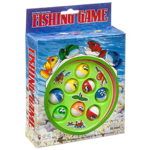 Игровой набор Рыбалка (4 удочки, 8 рыб) на батарейках Box 15см. KSB-Б6339 игровой центр рыбалка течение музыка свет магнитные удочки жирафики 939613