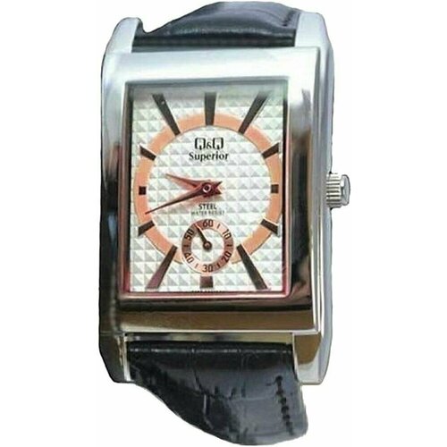 фото Наручные часы q&q часы наручные мужские q&q s096-511 гарантия 1 год, серебряный