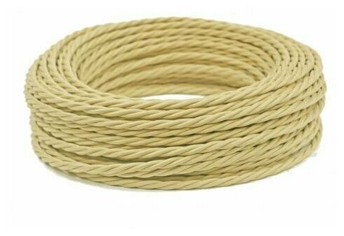 фото Витой ретро провод 2х2,5 цвет слоновая кость, 5м.