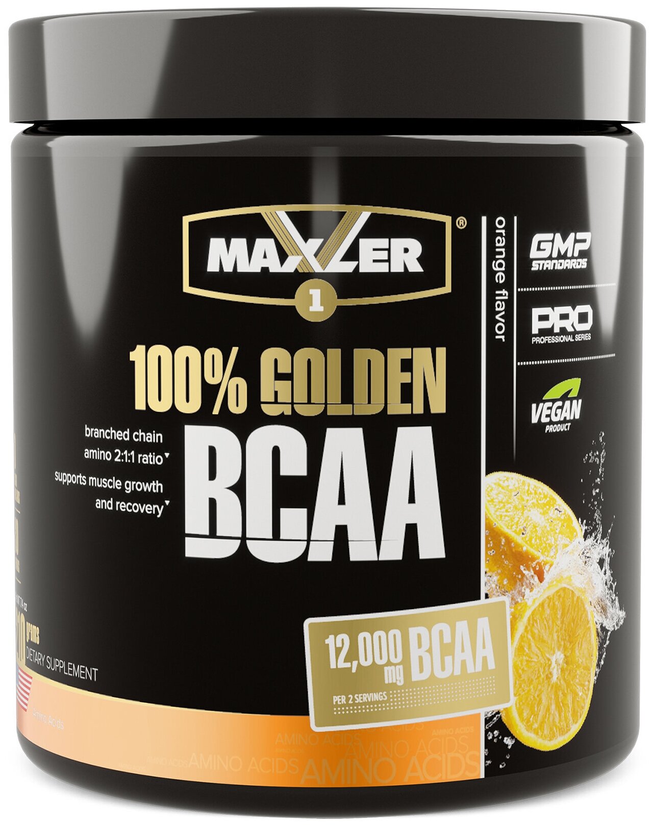 Аминокислоты Maxler 100% Golden BCAA (2:1:1) 210 гр. - Апельсин