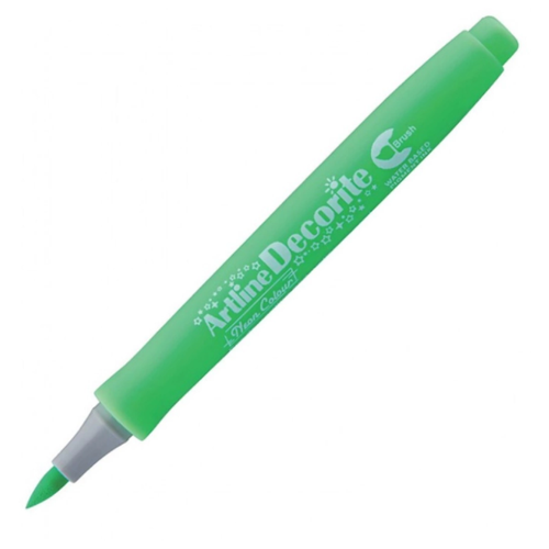 Маркер для скетчинга Artline Decorite Neon Brush, неоновый зеленый, наконечник кисть