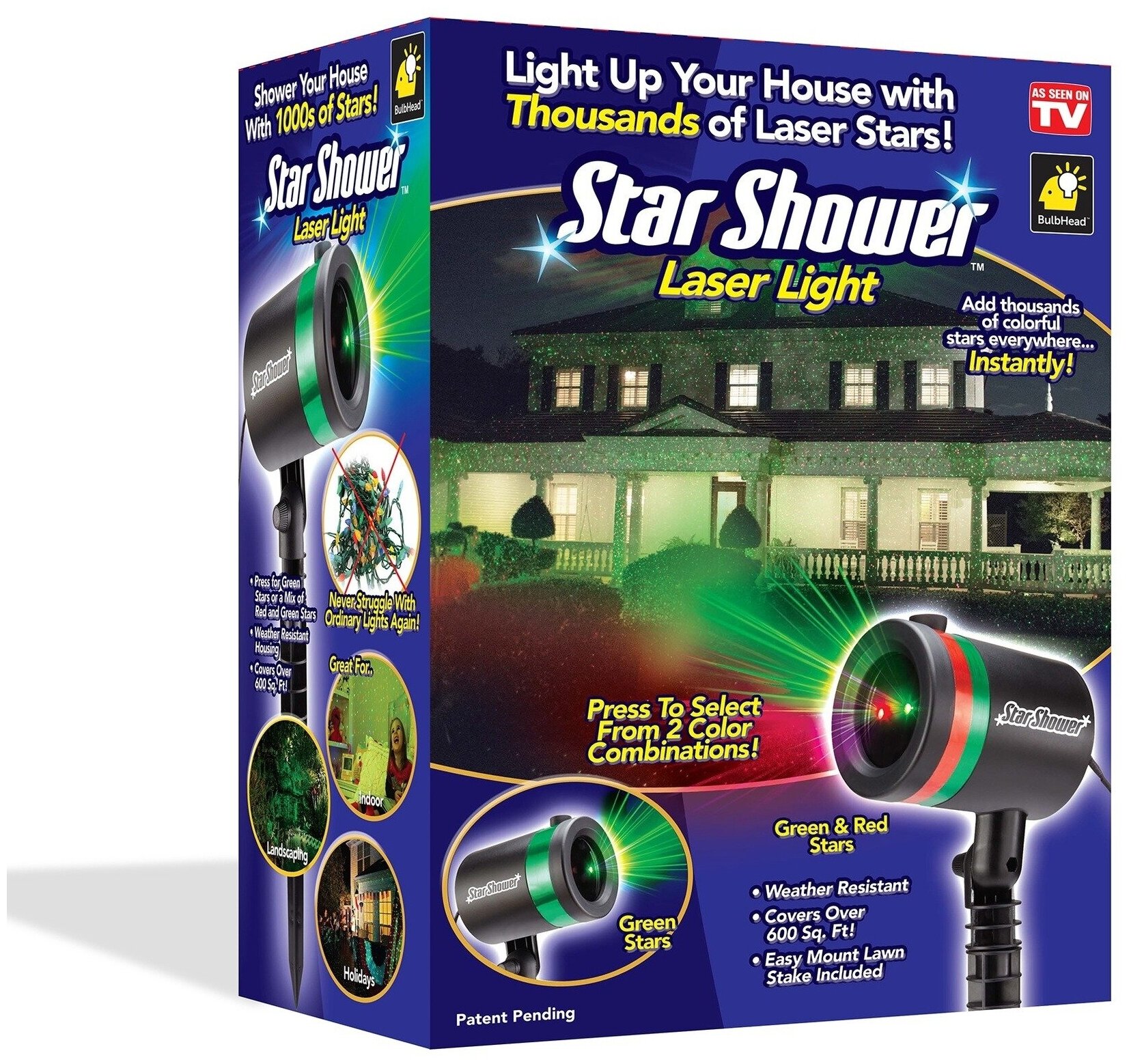 Лазерный звездный проектор Star Shower Mothion с регулировкой режимов (4 режима) - фотография № 1