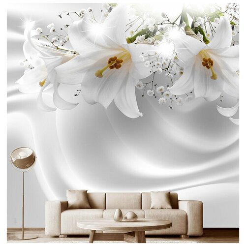 Фотообои на стену Модный Дом Сатиновые лилии 300x290 см (ШxВ)