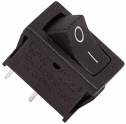 Выключатель клавишный Rexant Mini ON-OFF черный (250В 6А (2с)) (RWB-201, SC-768) {36-2110}