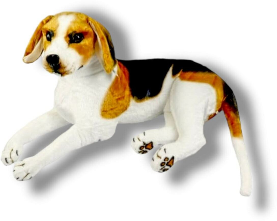 Мягкая игрушка собака Бигль лежачая 85 см