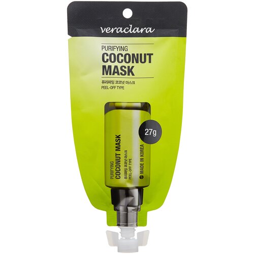 фото Veraclara маска-пленка purifying coconut mask с экстрактом кокоса, 27 г