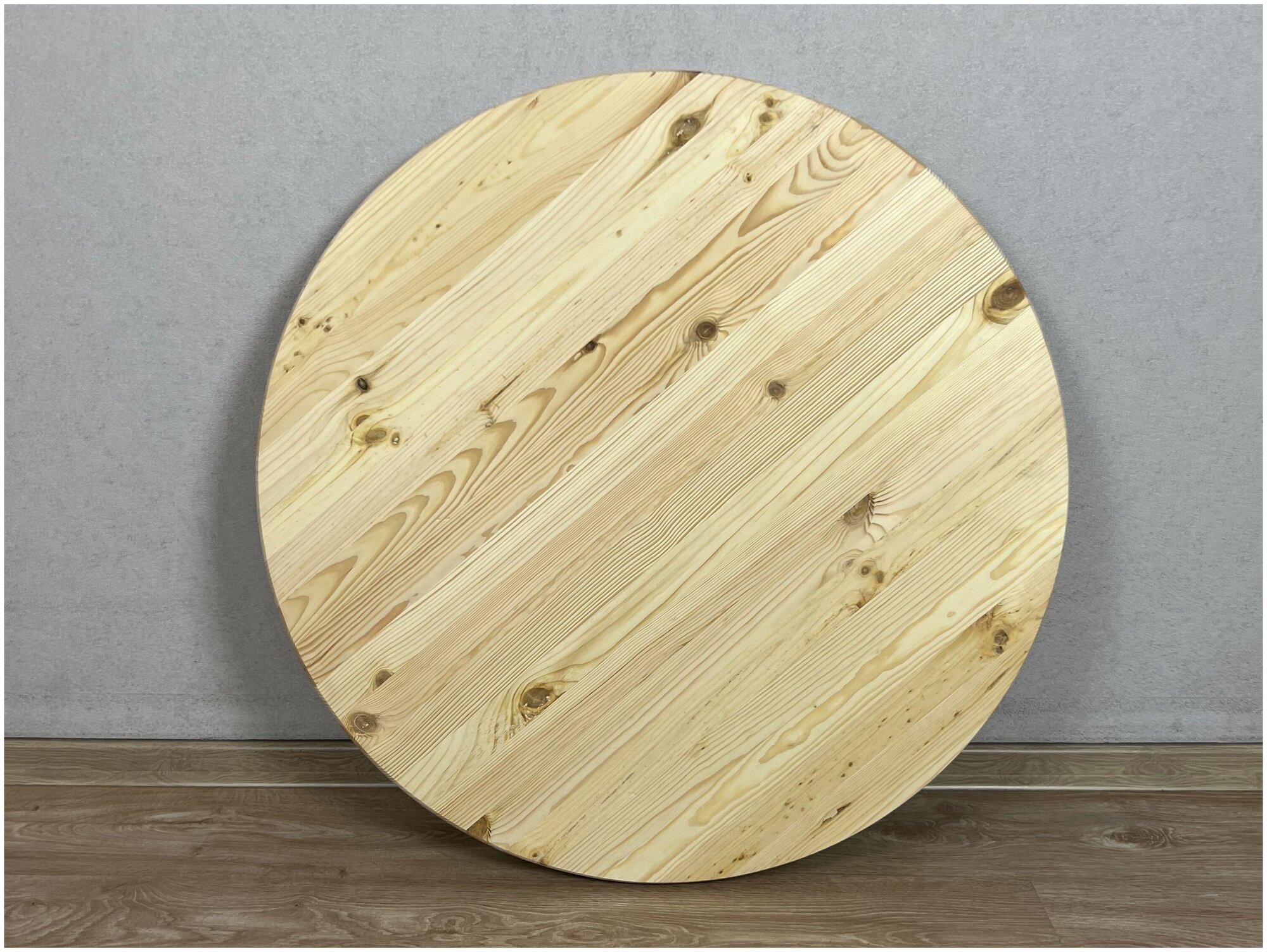 Столешница круглая деревянная для стола 28 мм без покраски 60 см