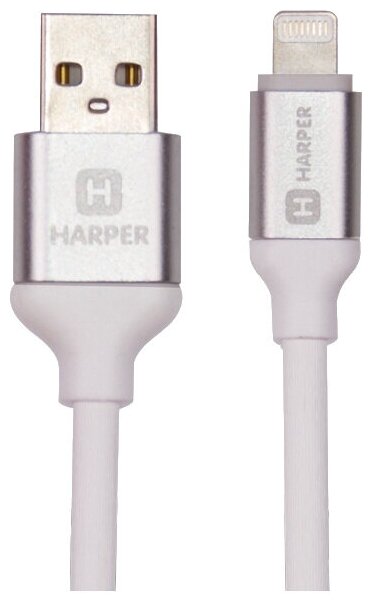 Harper (SCH-530 White) Кабель USB AM--)Lightning 1м .