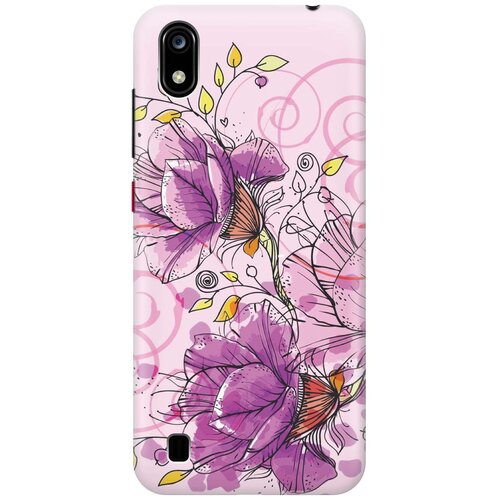 фото Re:pa накладка transparent для zte blade a7 2019 с принтом "розовые цвета"