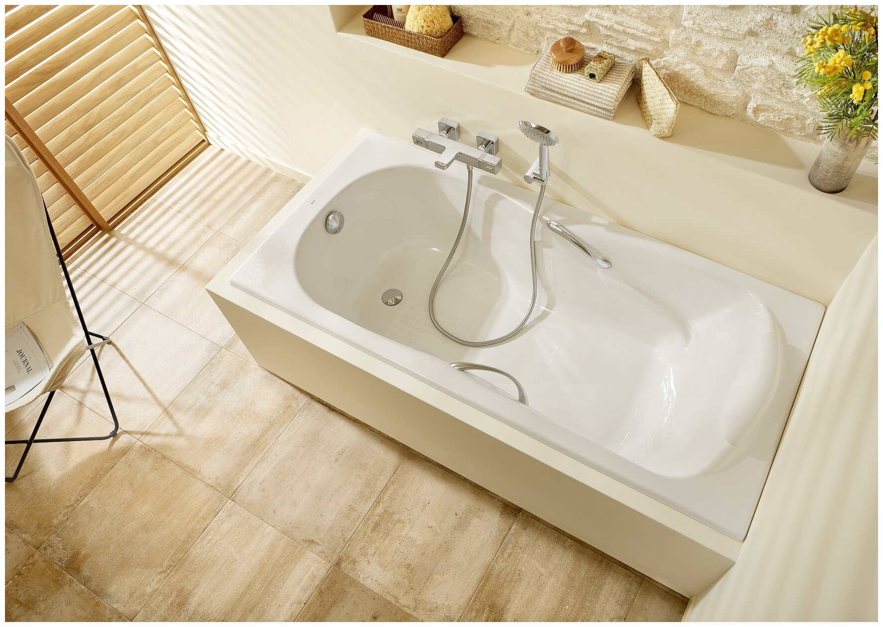 Haiti 2332G000R Ванна прямоугольная 150x80 см (чугун, белая) Roca - фото №4