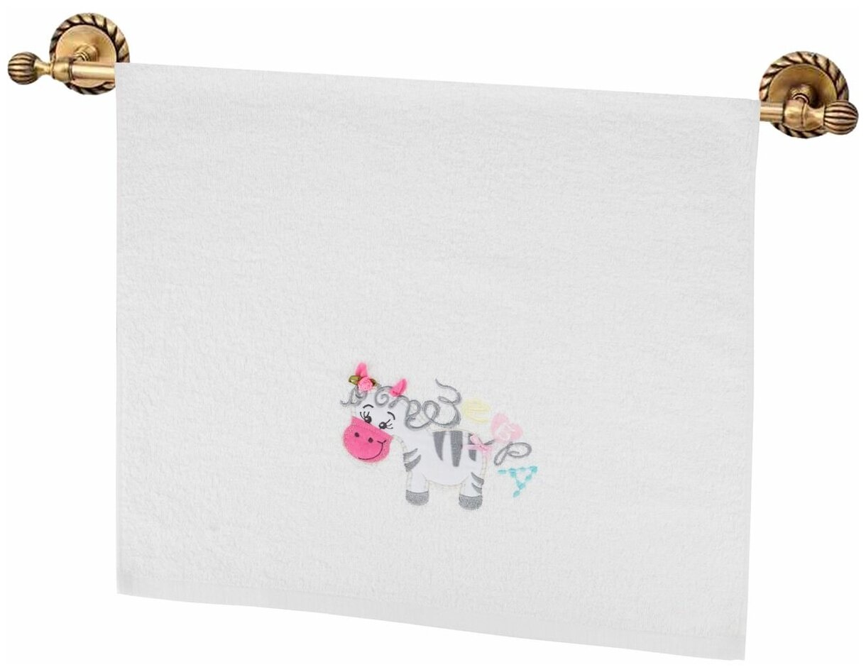 SANTALINO Детское полотенце Азбука-Зебра цвет: белый (50х90 см)