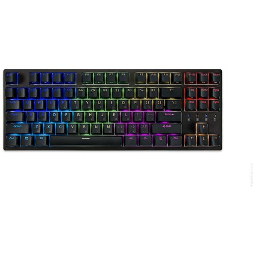 Игровая механическая клавиатура Durgod Taurus K320 Nebula RGB переключатели Cherry MX RGB Silent Red английская раскладка