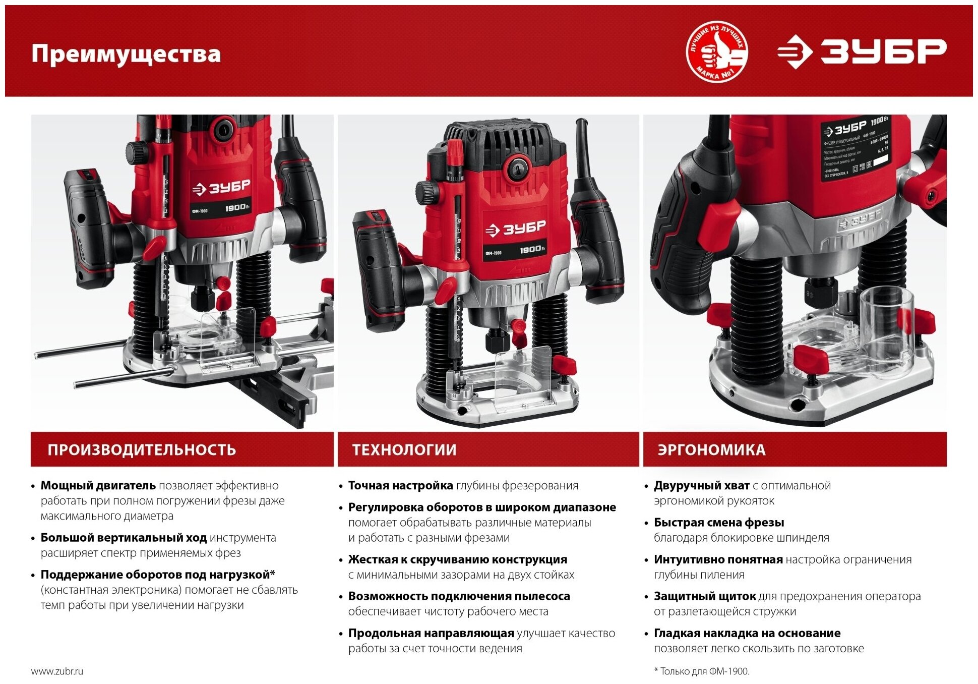 Вертикальный фрезер ЗУБР ФМ-1650, 1650 Вт красный/серебристый - фотография № 5