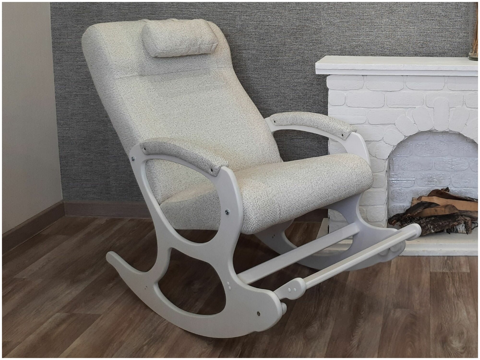 Кресло качалка с подножкой, в подарок мягкий чехол для подножки, для дома, для отдыха, Релакс, мягкие кресла - фотография № 1