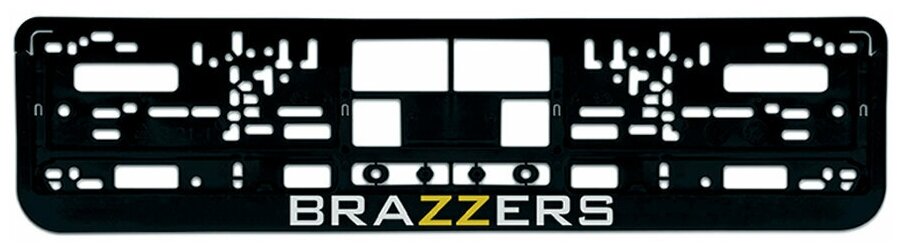 Номерная рамка для автомобиля "Brazzers", черная