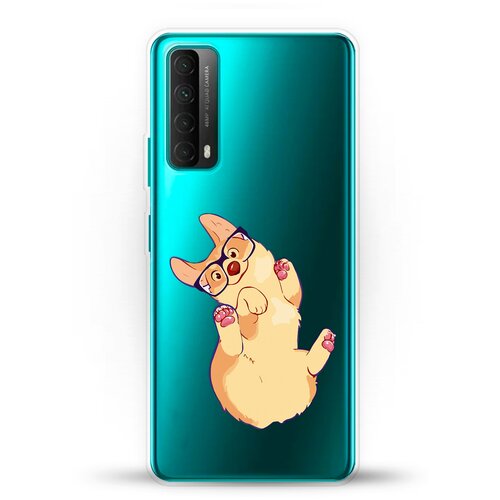 фото Силиконовый чехол корги в очках на huawei p smart 2021 andy & paul