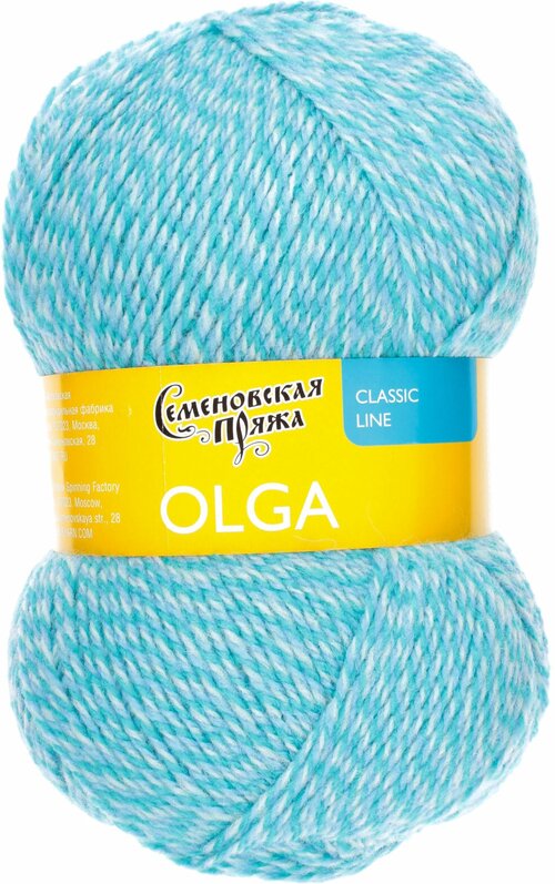 Пряжа Olga (ОльгаПШ) 50% шерсть, 50% акрил 392м/100гр (8398 мозаика 858)