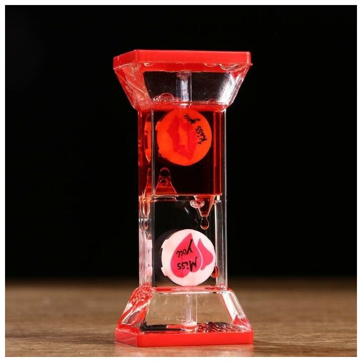 Часы песочные с жидкостью "Смайлики", цвета микс - фотография № 1