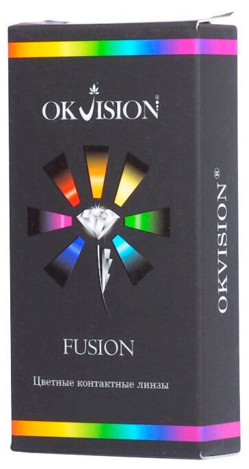 OkVision Цветные контактные линзы Fusion (2шт) -1, 8,6 torquoise