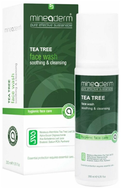 MINEADERM, Очищающий гель с экстрактом чайного дерева 200мл / Tea Tree Face Wash