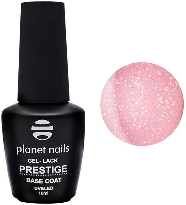 Базовое покрытие Planet nails Prestige Base Shimmer Natural pink 10 мл арт.12697