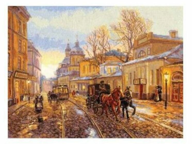 Набор для вышивания крестом алиса Покровка, 45*34см