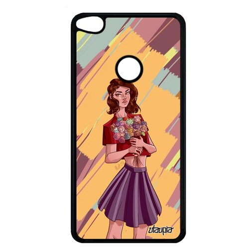 фото Чехол на мобильный huawei p8 / p9 lite 2017, "девушка и цветы" розы манга utaupia