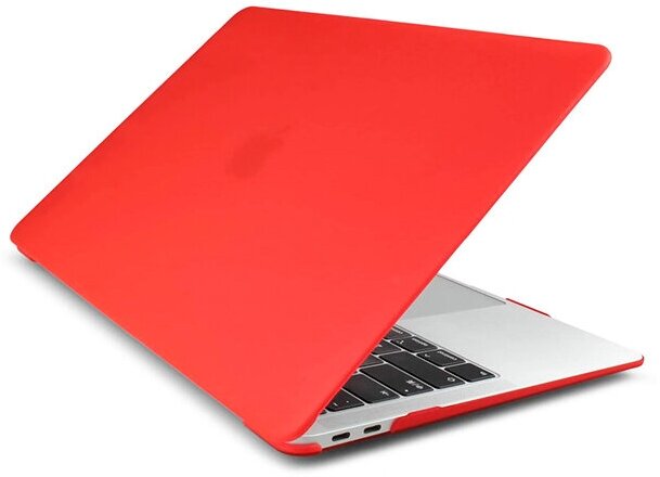 Чехол для Macbook Air 13 2020-2018 A1932, A2179, A2337 M1, Hard Shell Case Красная