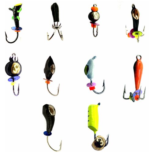Мормышки вольфрамовые Ассорти на поклевку 10 шт 1232₽