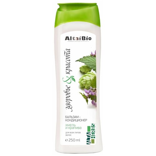 AltaiBio бальзам-кондиционер Alta Herbs Хмель и Крапива для всех типов волос, 250 мл altaibio шампунь хмель и крапива для всех типов волос 400 мл