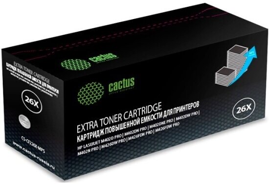 Тонер-картридж Cactus CS-CF226X черный (12000стр.) для HP LJ M402d/M402n/M426dw/M426fdn/M426f