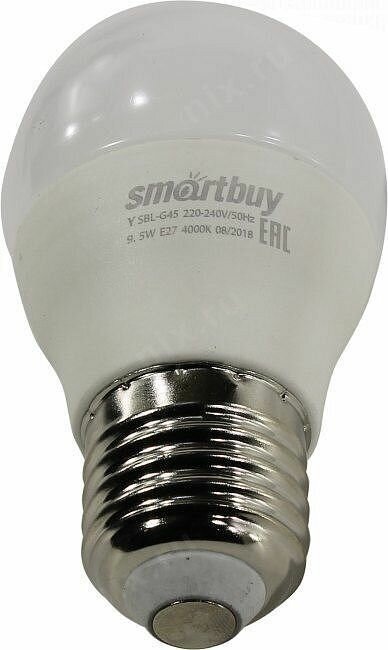Smartbuy Лампа cветодиодная Smartbuy, G45, Е27, 9,5 Вт, 4000 К - фотография № 6