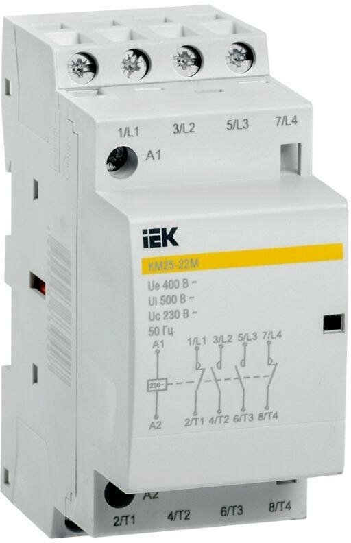 Контактор модульный КМ25-22М AC IEK MKK11-25-22