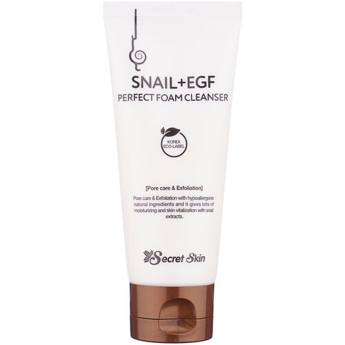 Secret Skin пенка для умывания Snail + Egf Perfect Foam Cleanser, 100 мл, 100 г средства для снятия макияжа secret skin snail egf perfect пенка очищающая с экстрактом улитки