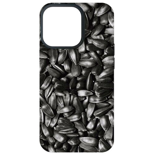 Чехол-накладка Krutoff Soft Case Семечки для iPhone 13 Pro черный чехол накладка krutoff soft case семечки для iphone 13 pro черный