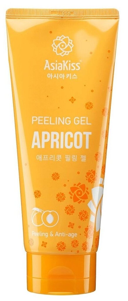 Пилинг-гель для лица AsiaKiss appricot peeling gel c экстрактом абрикоса 180мл Green COS - фото №1