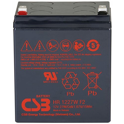 Аккумуляторная батарея CSB HR1227W F2 аккумуляторная батарея csb hrl1234w f2 fr